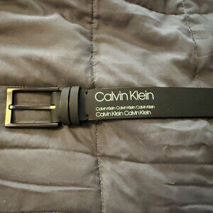 Calvin Klein Boys Black Teen Belt Sz Medium 26-28 Buckle Classic NEW